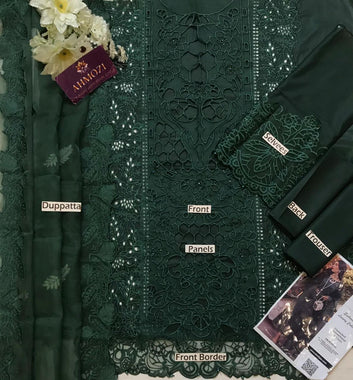 Bin Ilyas Luxury Lawn | Heavily Embroidered Chikankari & Stone Work Suit