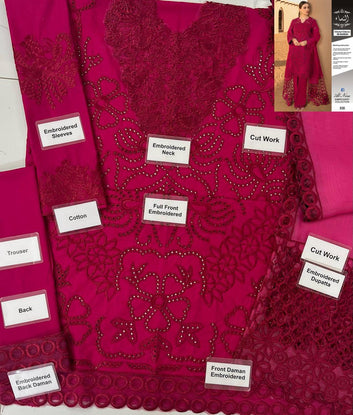 Rangrasiya - Premium Cotton Chikankari Suit with Khaadi Net Dupatta