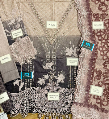MARIA B LUXURY EMBROIDERED LAWN 3 PIECE SUIT