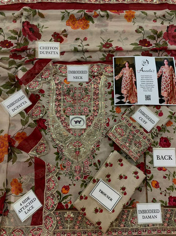 ANEELAS LAWN 3 PIECE SUIT