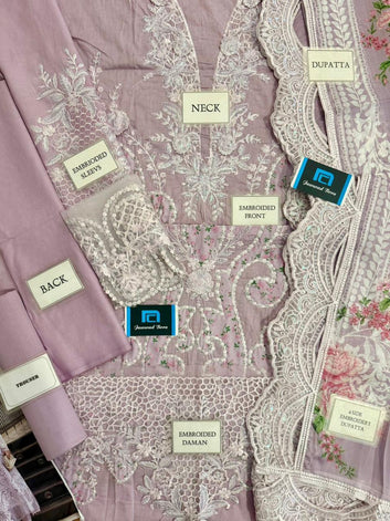 MARIA B LUXURY LAWN EMBROIDERED 3 PIECE SUIT